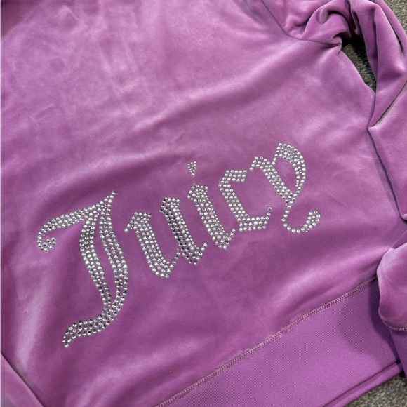 NWT Juicy Couture Purple Velour Full Zip Hoodie size L - Picture 8 of 8